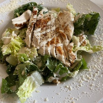 Puffin's Restaurant - My Caesar salad with chicken - New American Near Me - Millbury, Massachusetts