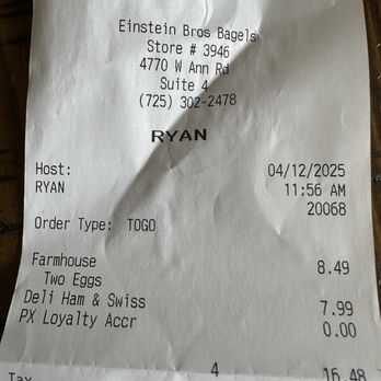 Einstein Bros. Bagels - Breakfast & Brunch Near Me - North Las Vegas, Nevada