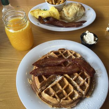 Vicious Biscuit - belgian waffle and bacon Old fashioned breakfast - Breakfast & Brunch Near Me - Neptune Beach, Florida
