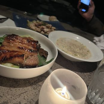 Moonshadows - Miso glazed cod, the octopus appetizer and clam chowder. - Seafood Near Me - Malibu, California