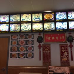 China Wok - Menu items posted on the wall