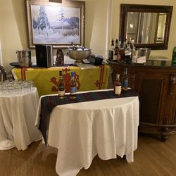 The Forest and Stream Club - Burns night bar setup