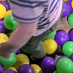 Get Air Salt Lake - Ball pit has one layer of balls above exposed concrete.