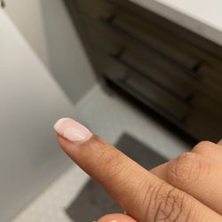 the nail bar - Nail starting to bubble up prior to my Mehendi night