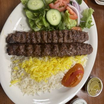 Corner grill - Double Koobideh with Rice and Salad - Persian/Iranian Near Me - Vista, California Corner grill - Double Koobideh with Rice and Salad - Persian/Iranian Near Me - Vista, California