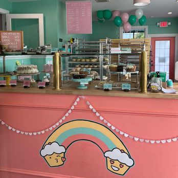 Pattycake Bakery - a rainbow painted on the counter - Bakeries Near Me - Columbus, Ohio Pattycake Bakery - a rainbow painted on the counter - Bakeries Near Me - Columbus, Ohio