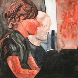 LGM-Klanggalerie  Das Ohr - Out of season - Ulricke Mai und Lutz Gerlach, Aquarell, vgl. www.koebsch.meinatelier.de