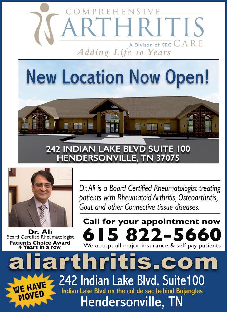 COMPREHENSIVE ARTHRITIS CARE Updated July 2024 242 Indian Lake Blvd