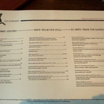 Ox - Menu 6.11.26 - Argentine Near Me - Portland, Oregon