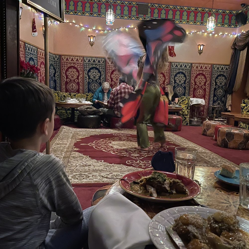 Marrakesh Restaurant - Belly dancer was incredible- so talented! - Moroccan Near Me - Portland, Oregon