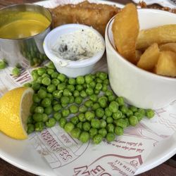Beer bartered haddock and chips