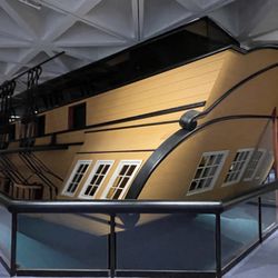 Colonial National Historical Park Visitor Center - Ship partial replica