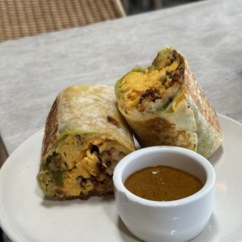 Great White - Breakfast burrito- GET THIS! - New American Near Me - Los Angeles, California