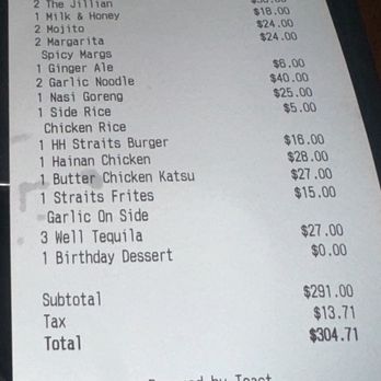 Straits - Honolulu - Cost of everything we ordered - Asian Fusion Near Me - Honolulu, Hawaii Straits - Honolulu - Cost of everything we ordered - Asian Fusion Near Me - Honolulu, Hawaii