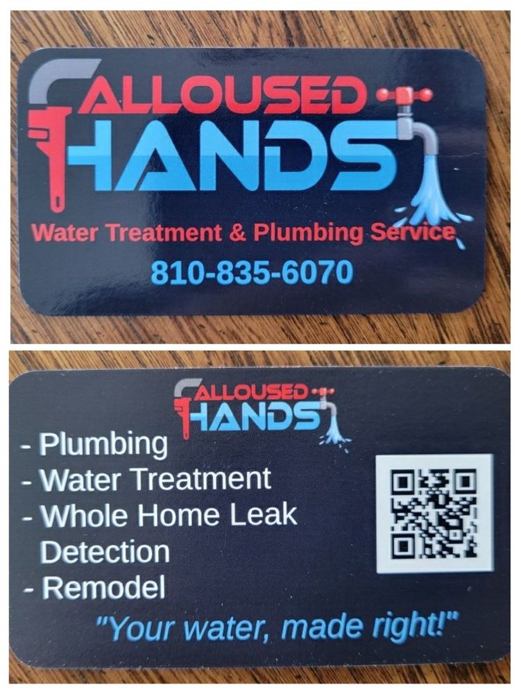 Slide of Calloused Hands Water Treatment & Plumbing Service