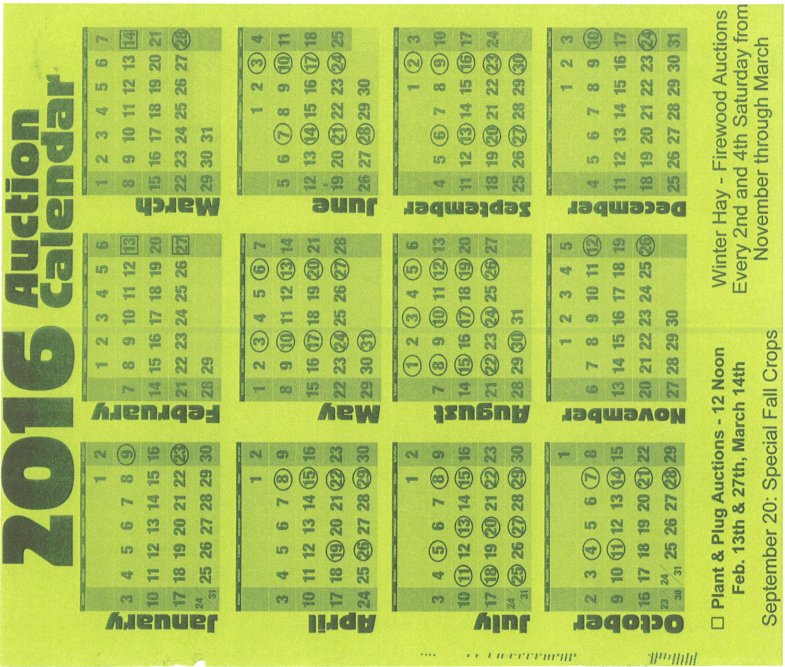 SOUTHERN IOWA PRODUCE AUCTION Updated September 2024 19141 Ice Ave
