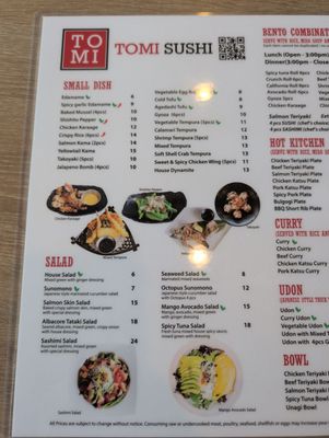 Menu photo 5 Tomi Sushi Los Angeles, CA