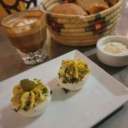 Complimentary deviled eggs