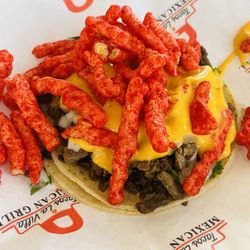 Hot cheeto asada taco