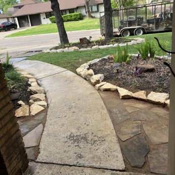 Down South Farms - Limestone plant bed borders. Flagstone patio extensions. - Landscaping Near Me Down South Farms - Limestone plant bed borders. Flagstone patio extensions. - Landscaping Near Me