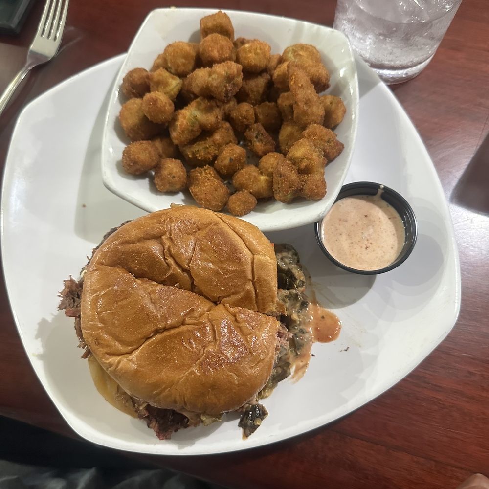 Southern Gourmet Kitchen - Chef G's signature brisket burger - Southern Near Me - Plano, Texas Southern Gourmet Kitchen - Chef G's signature brisket burger - Southern Near Me - Plano, Texas
