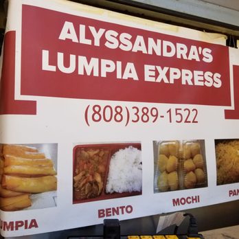 Alyssandra's Lumpia Express - Banner with picture menu - Filipino Near Me - Waipahu, Hawaii