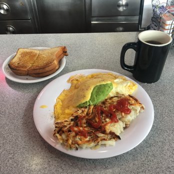 Schooner or Later - This is the Crab and cheddar omelette with Avocado !! White toast and a black coffee Boom! That's a great breakfast!!! - Sandwiches Near Me - Long Beach, California