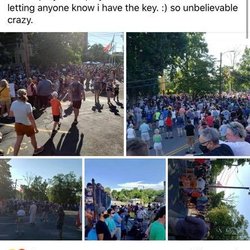 Owner complaining about being overrun by peaceful protestors.
