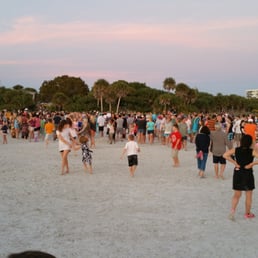 Drum circle on Siesta Key Beach Drum circle on Siesta Key Beach