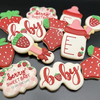 Creative Cookies - "A Berry Sweet Baby" baby shower set - Desserts Near Me