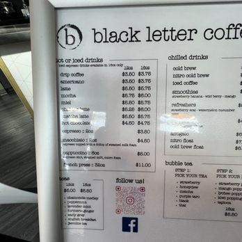 Black Letter Coffee Cafe - Coffee & Tea Near Me - Naples, Florida