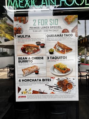 Menu photo 4 Los Primos Mexican Food Solana Beach, CA