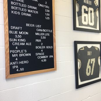 Azzip Pizza - Drink List & Owner's jerseys - Pizza Near Me - Lafayette, Indiana