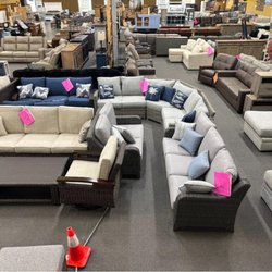 Furniture & Cabinet Outlet - Furniture showroom with patio sets and sofas at Furniture & Cabinet Outlet in West Chester Township, Ohio.