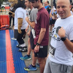 LA Kings 5K Run - We were ready to sprint out of the gate, led by Bailey #72 charging the start line like it was opening night at Crypto.com Arena
