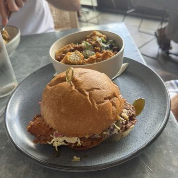 Dish Society - Texas Hot Chicken Sandwich - New American Near Me - Houston, Texas