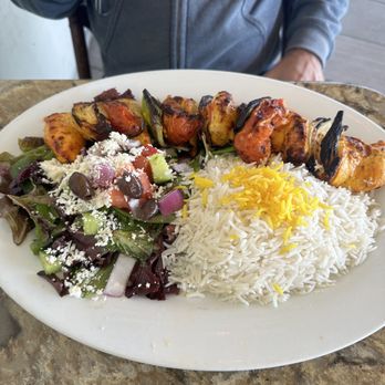 Panini Kabob Grill - Chicken kabob with basmati rice - Mediterranean Near Me - Burbank, California