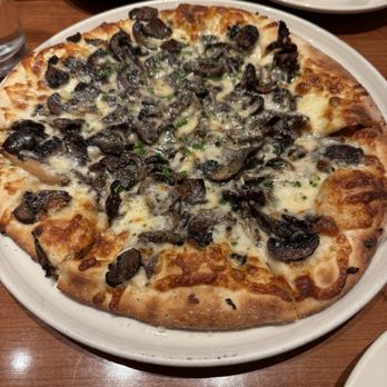 Marketplace Cafe at Nordstrom - Truffle mushroom pizza - alfredo sauce, Asiago, mozzarella and provolone cheese (pretty tasty) - Cafes Near Me - San Diego, California