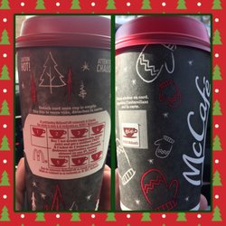 McDonald's - Holiday cups 2017! Love the red lids :-)