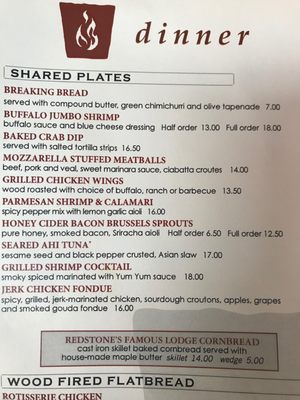 Menu photo 1 Redstone American Grill Burlington, MA Menu photo 1 Redstone American Grill Burlington, MA