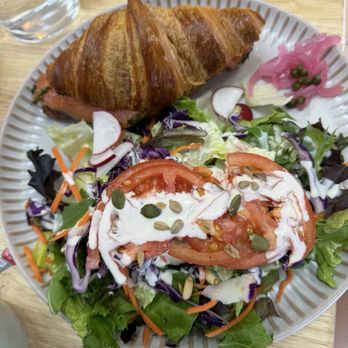 Chez david - Salmon croissant and salad - Bakeries Near Me - Clearwater, Florida Chez david - Salmon croissant and salad - Bakeries Near Me - Clearwater, Florida