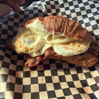 Berry Toasty Deli Desserts - Breakfast Croissant with bacon and egg. Precooked and the cook just reheated in front of us. - Sandwiches Near Me - Baldwin Park, California Berry Toasty Deli Desserts - Breakfast Croissant with bacon and egg. Precooked and the cook just reheated in front of us. - Sandwiches Near Me - Baldwin Park, California