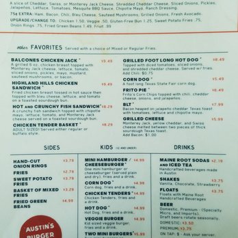 Phil's Icehouse - Paper menu 3 - Burgers Near Me - Austin, Texas