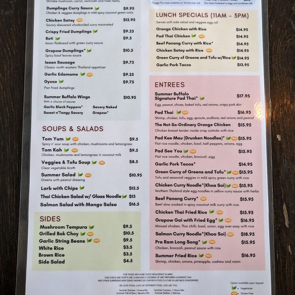 Summer Buffalo - Thai Near Me - Burbank, California Summer Buffalo - Thai Near Me - Burbank, California