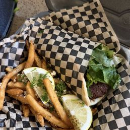 Falafel Pita with side Greek Fries - CRISPY