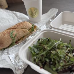 Avocado toast, ciabatta bec, & eggnog latte
