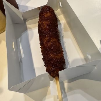 Mochinut - Spicy Buldak hot dog! MUST ORDER IF YOU LOVE SPICY!!!! - Donuts Near Me - Plano, Texas