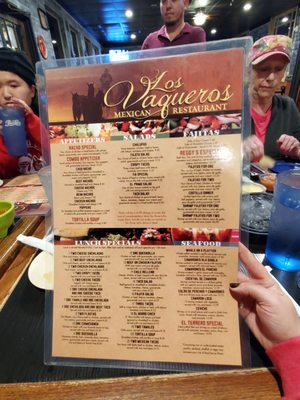Menu photo 2 Los Vaqueros Mexican Restaurant Mustang, OK