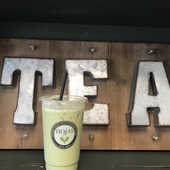Hojas Tea House - matcha latte with vanilla - Desserts Near Me - Long Beach, California