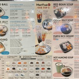 Dessert menu Dessert menu
